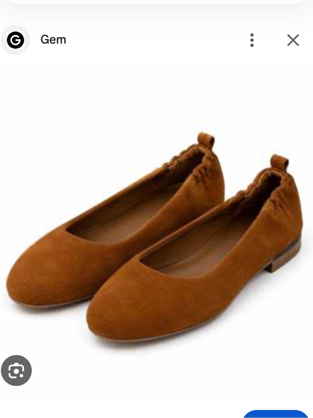 GAP Suede Ballet Flats in Chestnut